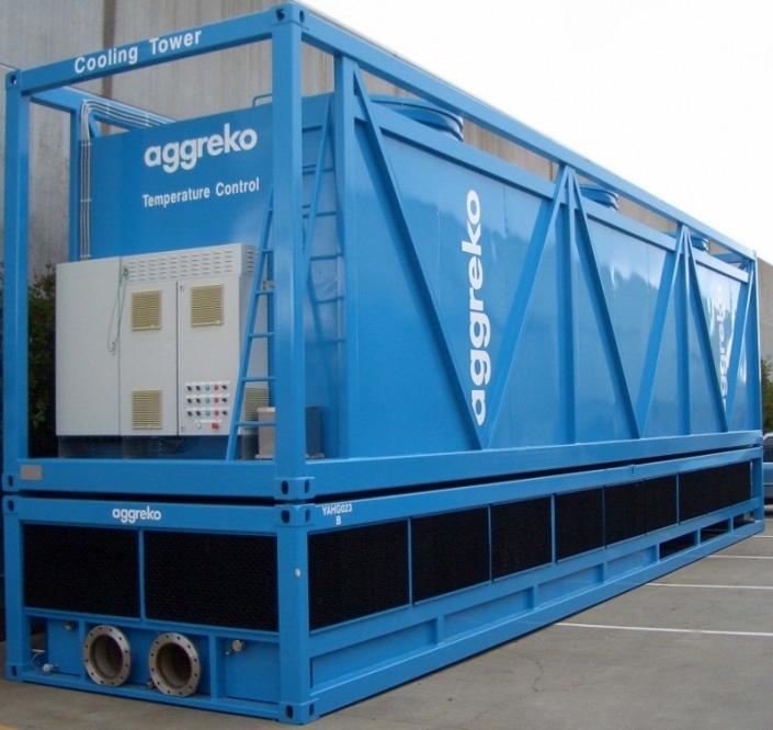 COOLING TOWERS Cooling towers and sump with SS lining – 40 ft footprint, Carbon steel-CSC approved